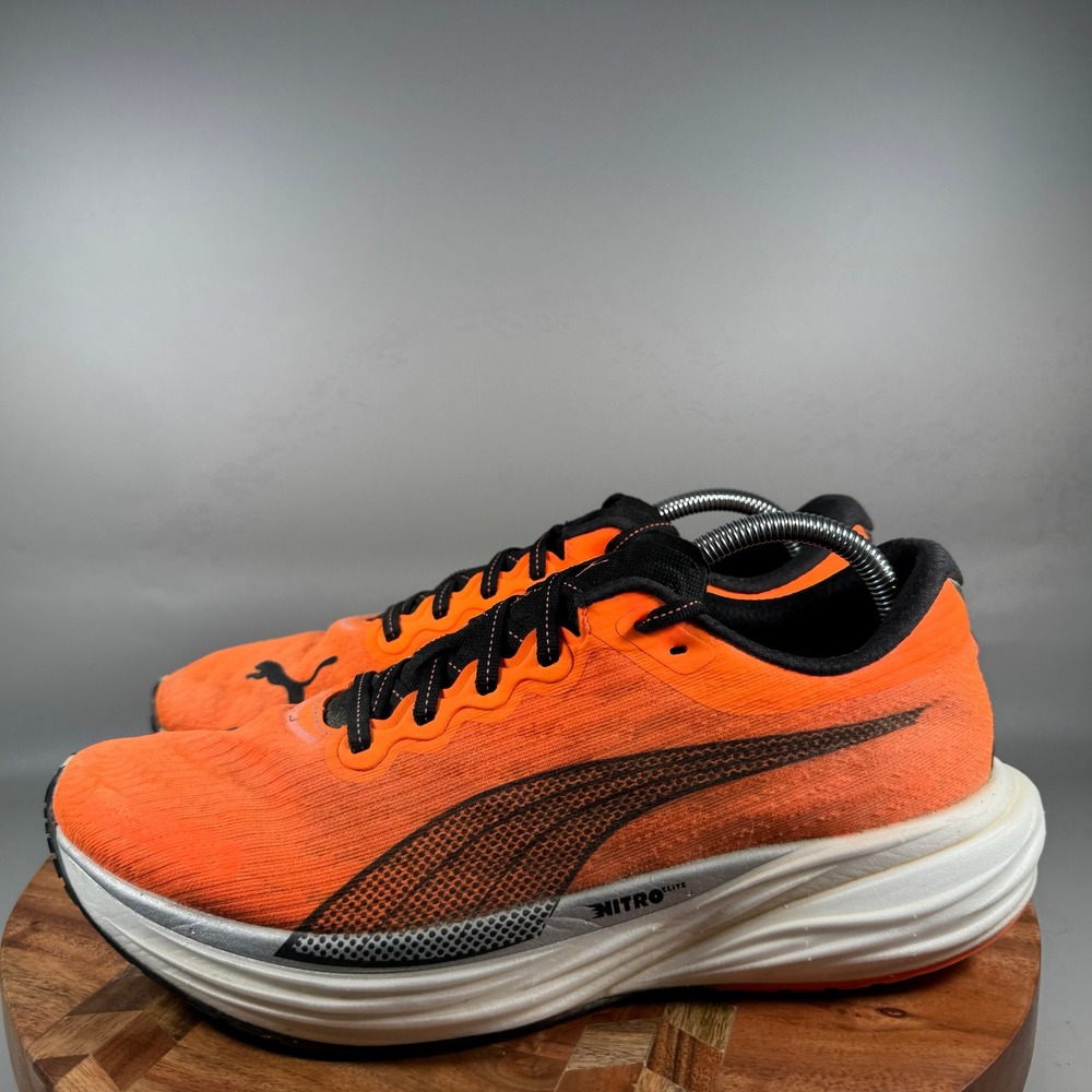Puma Deviate Nitro Elite 2 Mens Running Shoes Orange Black 376807-12 Size 10 - Picture 3 of 8